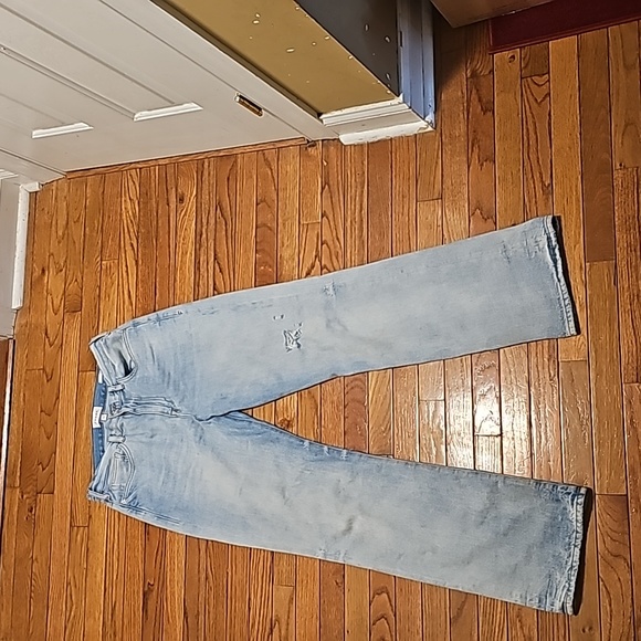 FRAME Le Jane Distressed High Rise Wide Leg Jeans in Winslow 30 - Picture 9 of 16